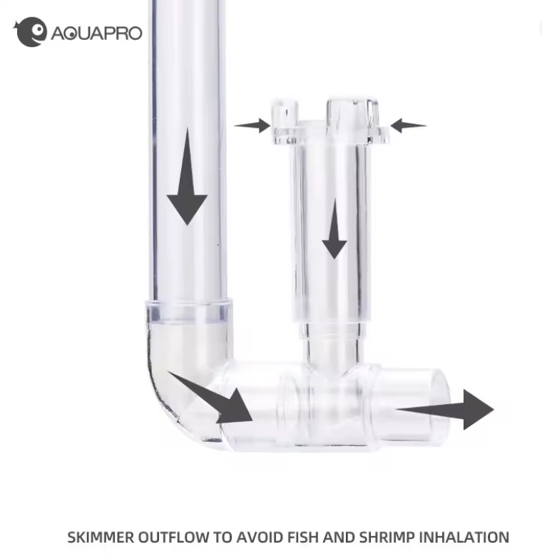 AP PLASTIC SKIMMER OUT & IN FLOW CLEAR -12MM
