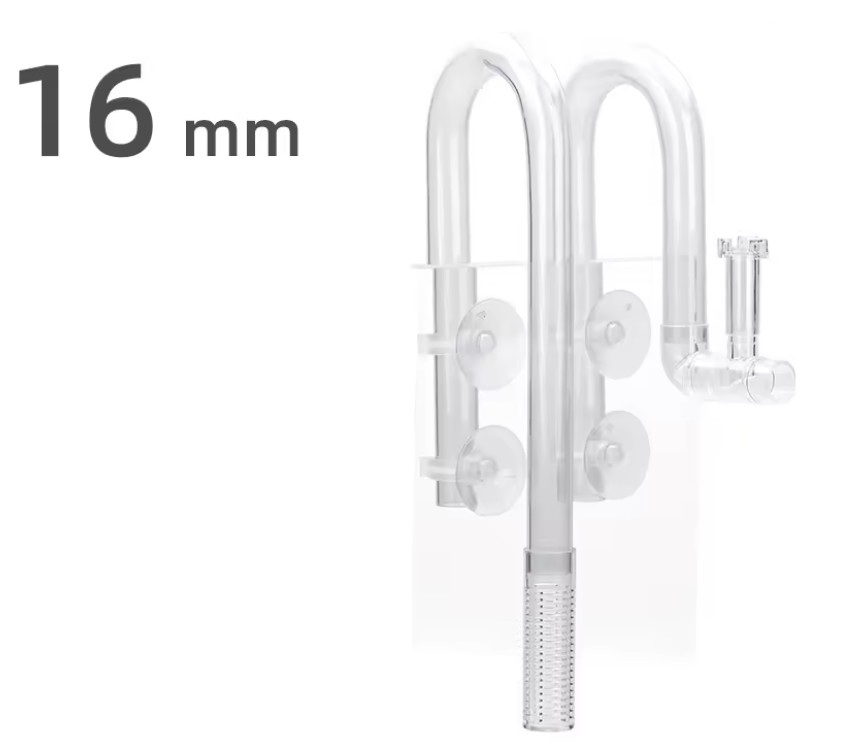 AP PLASTIC SKIMMER OUT & IN FLOW CLEAR -16MM