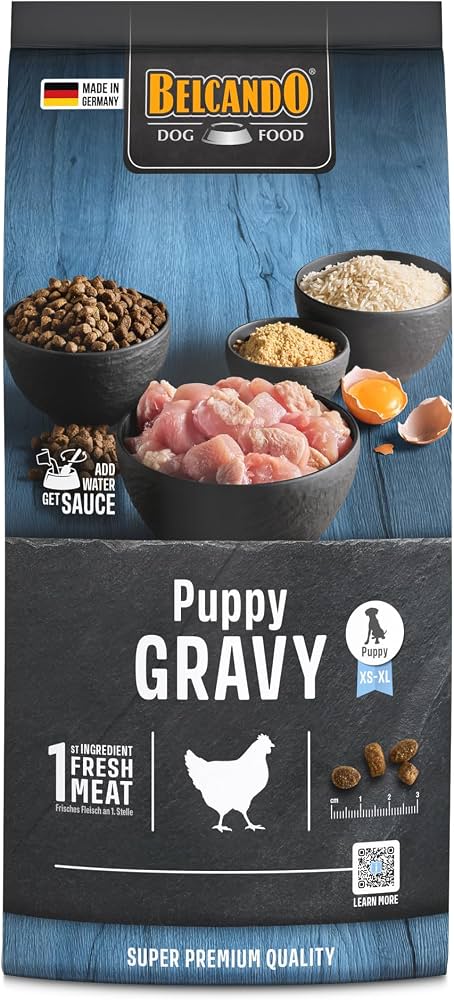 Belcando Puppy Gravy Complete Dog Food, 1 kg, Dry Food for Puppies of All Breeds up to 4 Months