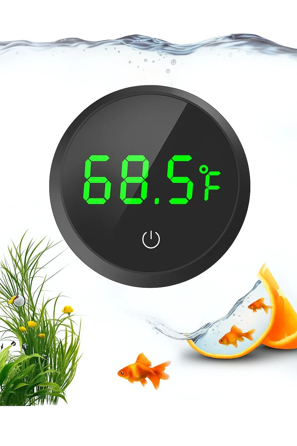 Fish Tank Thermometer Aquarium Thermometer Wireless Touch