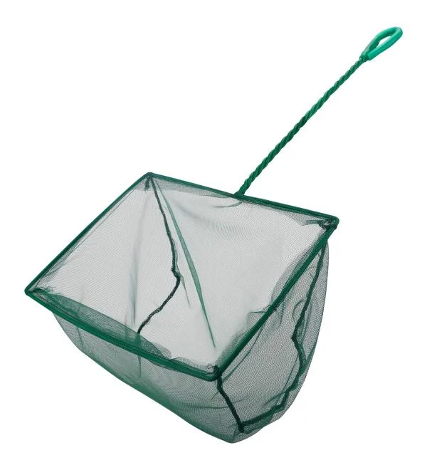 8 Inch Aquarium Fish Net Fine Mesh Fish Catch Nets with 10.5 inch Plastic Handle - Green