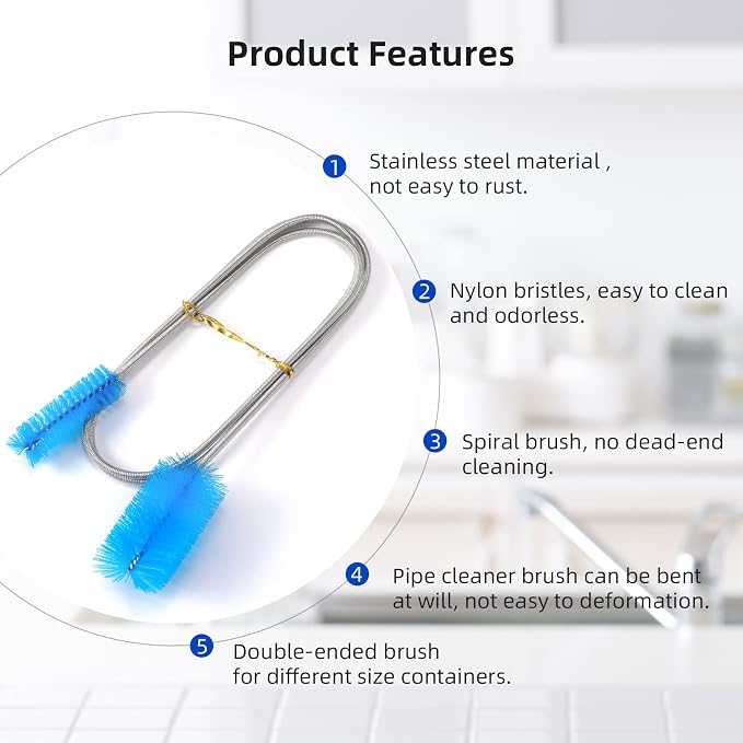 Cleaner Brush Long Metal Pipe