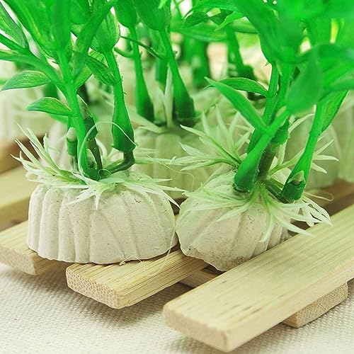 5 Pcs Green Plants Aquarium Tank Plastic Grass Decoration