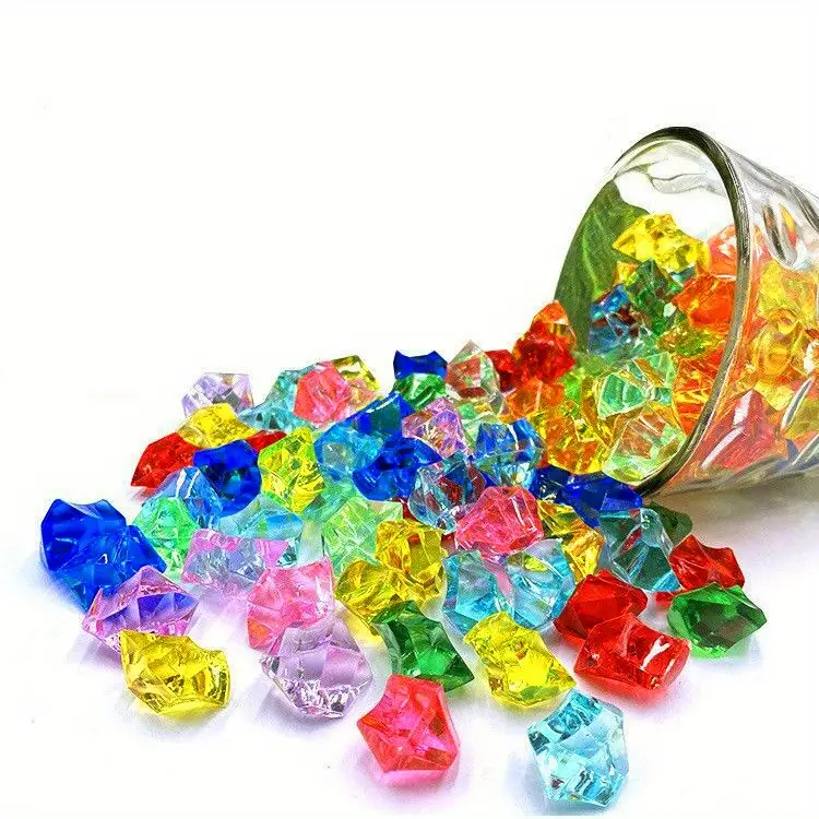 Acrylic Stone Luminous Gemstone Toys for Garden Decoration, Vase Filling, Fish Tank DIY Decoration, Children's Gemstone Toys 130g