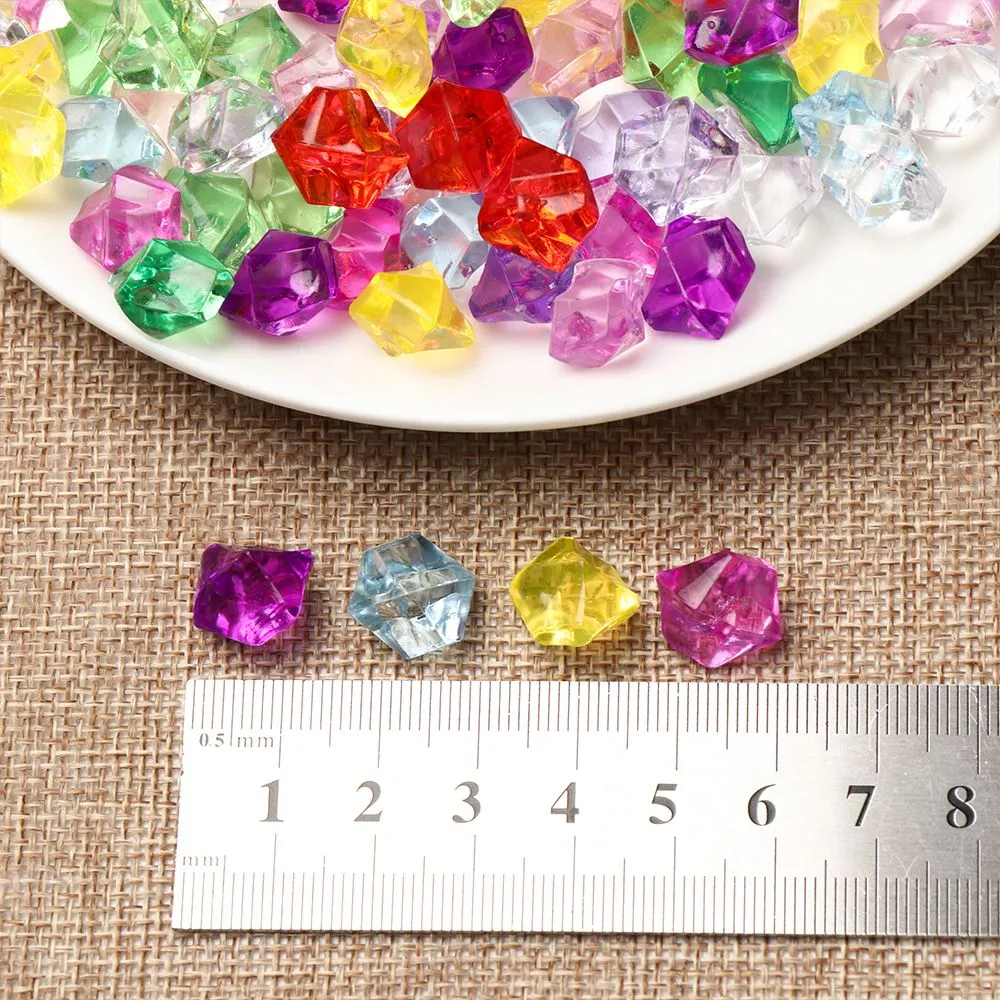 Acrylic Stone Luminous Gemstone Toys for Garden Decoration, Vase Filling, Fish Tank DIY Decoration, Children's Gemstone Toys 130g