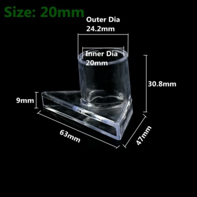 20mm/25mm Clear PVC Aquarium Water Outlet