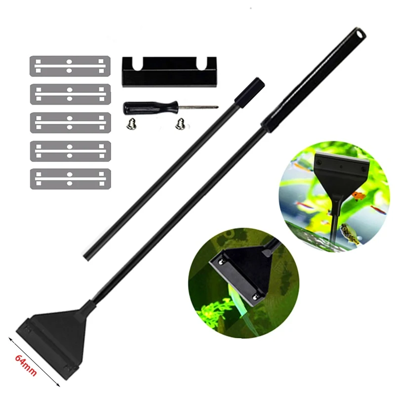 Qanvee Q1 Aluminium Alloy Algae Scraper – 10 Blade Set (55cm)