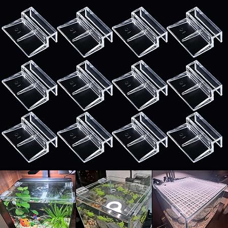 Aquarium Glass Cover Clips 5-6mm-4 PAK